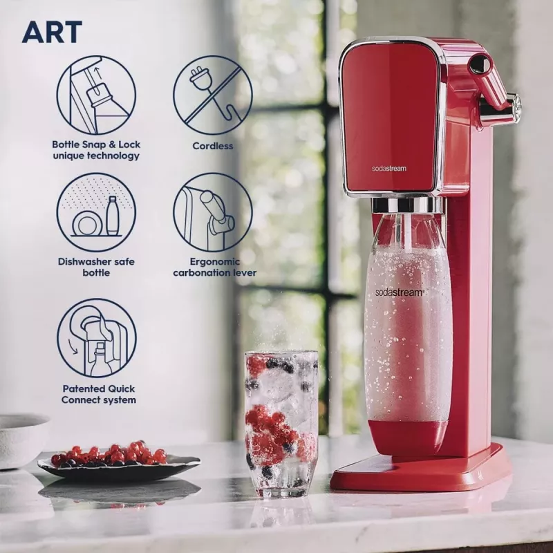 Sodamaker SodaStream Art Mandarin Red 1L koolzuurcilinder