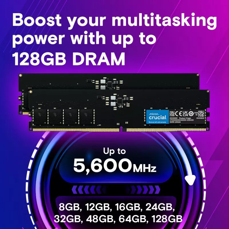 Geheugen DDR5 32GB/5600 CL46 (16Gbit) tray