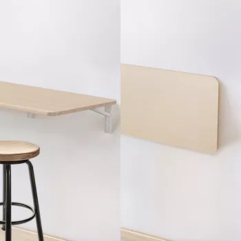 Wandgemonteerd klaprek MACLEAN MC-128 WD 100×40 cm houtlook