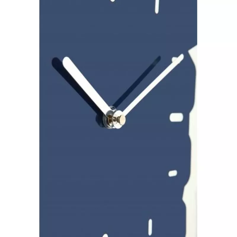 NeXtime wandklok 3072bl Thumbs up, 40,5x41,5 cm, wand, blauw/zilver