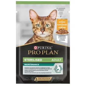 PURINA Pro Plan Cat Sterilised Maintenance Chicken – natvoer voor katten – 85 g