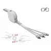 USB-kabel DeLOCK 85850 0,98 m USB 2.0 USB A USB C/Micro-USB B/Lightning