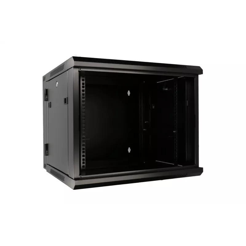 Extralink Rackmount-behuizing 6U 600x600 AZH zwart wandgemonteerd, kantelbaar