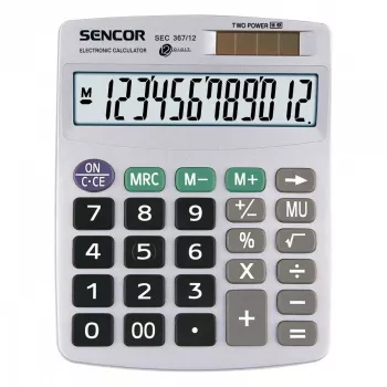 Rekenmachine SEC 367/12 tafelmodel, 12 digits LCD