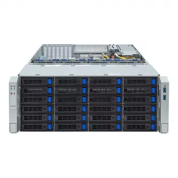 4U rack server GIGABYTE S453-S70-AAV1 — dual socket LGA4677, DDR5, 16 DIMM, 38x 2,5 inch/M.2, 1600W redundante voeding (80 PLUS Titanium)