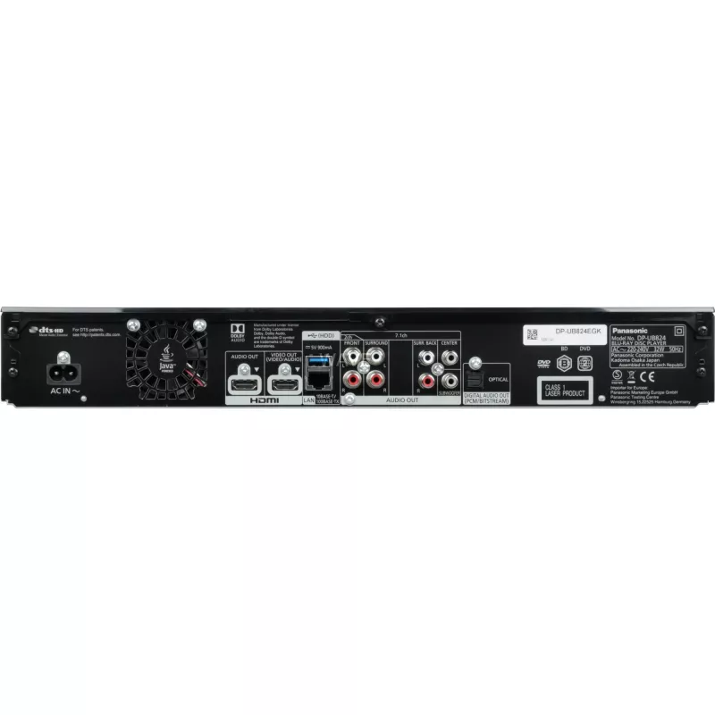 Panasonic DP-UB824 - 3D Blu-ray-speler - upscaling - Ethernet, Wi-Fi (DP-UB824EGK)