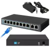Extralink PoE-switch CERES 8x 100Mb/s PoE/PoE+, 2x RJ45 uplink 100Mb/s, 96W