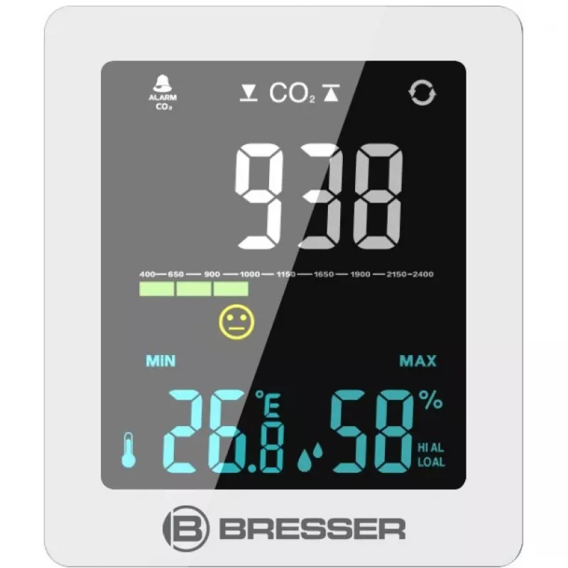Luchtkwaliteitsmeter Bresser Optics 7004020GYE000 CO2 temperatuur 0–50°C