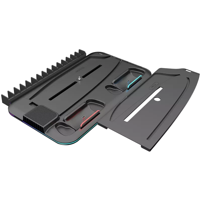 Koelstandaard CANYON CS-51 RGB voor PS5 slim zwart met dubbele controller-oplaadstation