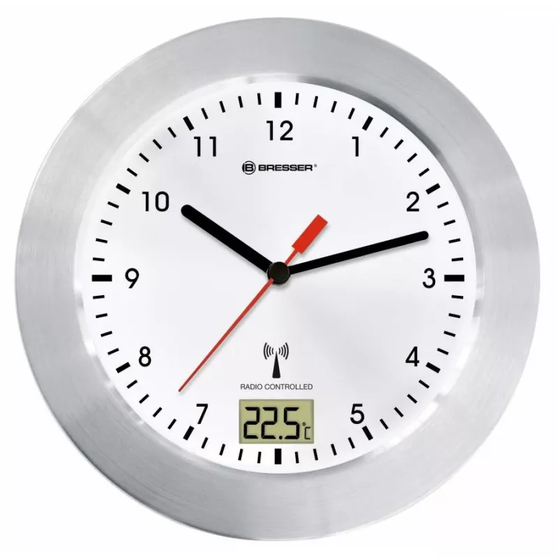 Quartz horloge Bresser Optics MYTIME BATH RC Circle zilver wit