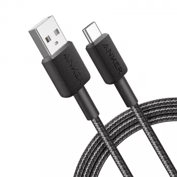 Anker Innovations 322 USB-A naar USB-C kabel nylon 1,8M zwart - kabel - digitaal/data