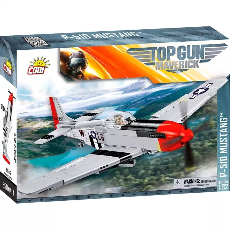 Top Gun Maverick P51D Mustang, constructiespeelgoed schaal 1:32