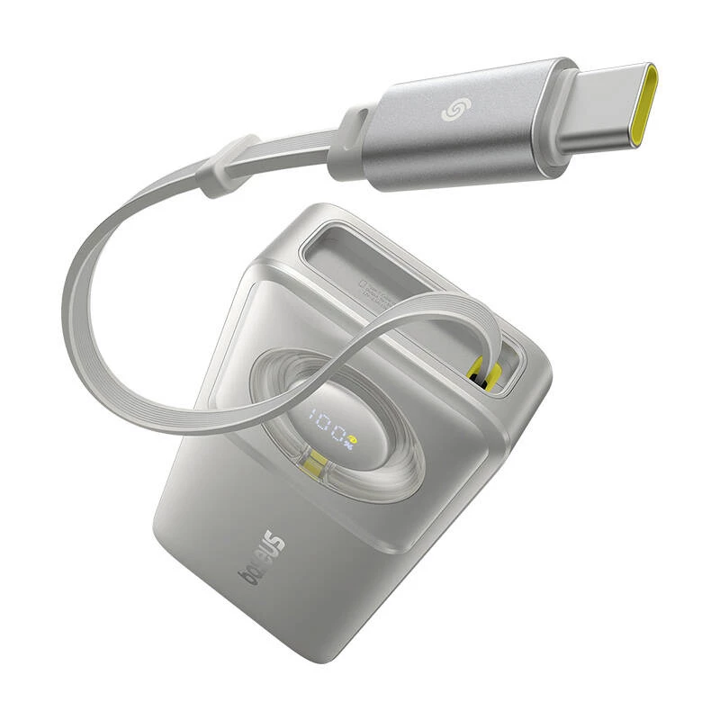 Powerbank Baseus OS Free2Pull 10000mAh 30W +kabel (grijs)