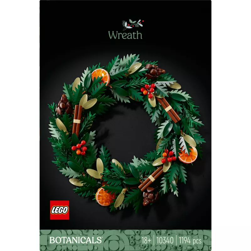 LEGO 10340 Icons kerstkrans bouwspeelgoed