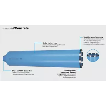 Gatenzaag Bosch Diamond Crown 72 mm diameter, 450 mm diepte, 1 1/4 inch aansluiting
