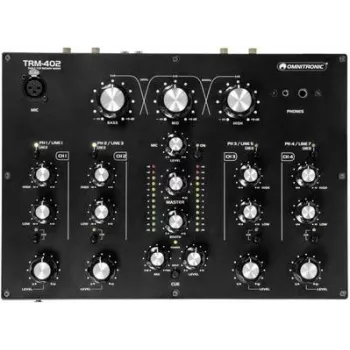 DJ-mixer Omnitronic TRM-402 4-kanaals met EQ en FX, model 10355930