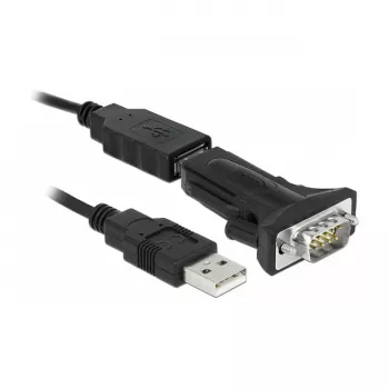 Seriële kabel DeLOCK 66286 USB Type-A DB-9 zwart 0,8 m