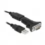 Seriële kabel DeLOCK 66286 USB Type-A DB-9 zwart 0,8 m