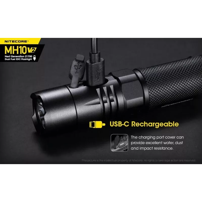 Handzaklamp Nitecore MH10 V2 zwart