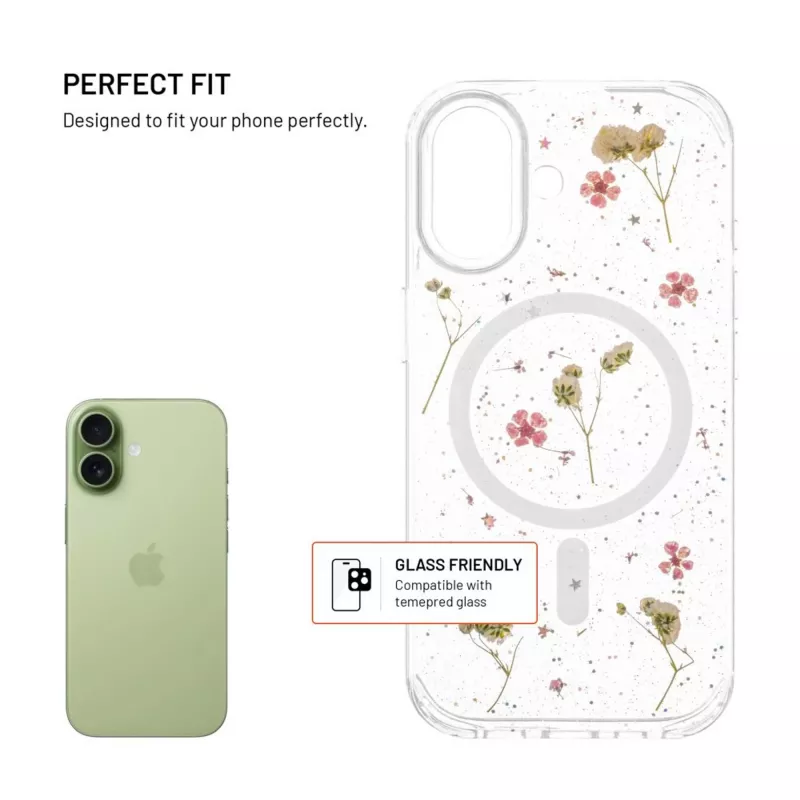 Fixed MagBloom | achterkant cover | Apple | iPhone 17 | TPU | Blush Plum