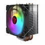 CPU-luchtkoeler SAVIO SAVGCOVORTEXX2ARGB met 4 heatpipes, 120-mm-ARGB-ventilator, zwart