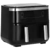 Heteluchtfriteuse Severin FR 2453 Double 3,25 L 2850 W zwart zilver