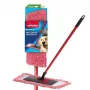 Platte mop VILEDA 140992 — microvezel nat-/droogkop voor harde vloeren, wasbaar tot 60 °C, rood/wit, 1 stuks