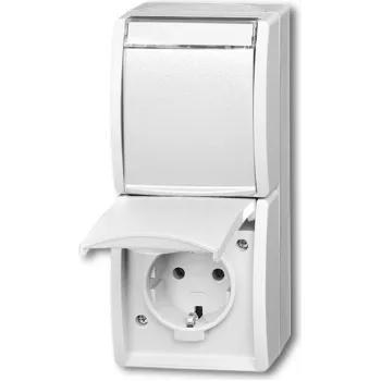 Busch Jaeger 20-02 EWN-54 Stopcontact CEE 7/3 wit (2084-0-0714)