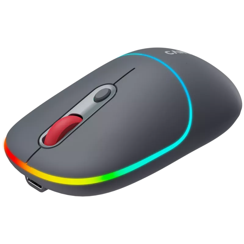 Canyon MW-22 2in1 RGB draadloze muis - grijs - Bluetooth/RF - 1.600 dpi - oplaadbaar