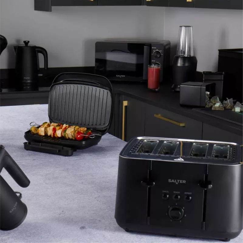 Salter EK5565MBLKFVDE Kuro 4-sneden toaster