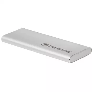 Transcend ESD240C - SSD - 480 GB - extern (draagbaar) - M.2 - USB 3.1 Gen 2 (USB-C-aansluiting) - zilver