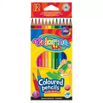 Colorino Kids zeskantige kleurpotloden 12 kleuren