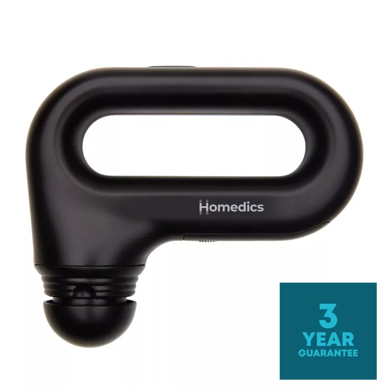 Draagbare vibratiemassagepistool HoMedics HHP-120BK – compact oplaadbaar percussiemassageapparaat