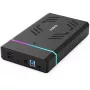 Inateck FE3003 RGB 3.5 USB 3.0 harde-schijfbehuizing voor 2.5/3.5 SATA HDD/SSD, zwart
