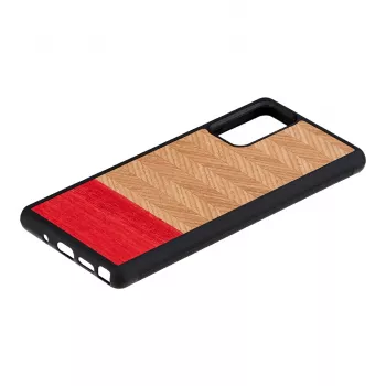 Telefoonhoes man and wood Galaxy Note 20 Herringbone Azalea zwart