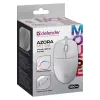 Bedrade muis DEFENDER AZORA MB-24 — ambidextreuze optische USB-muis, 1200 dpi, 3 resolutiemodi, wit, 109×86×34 mm