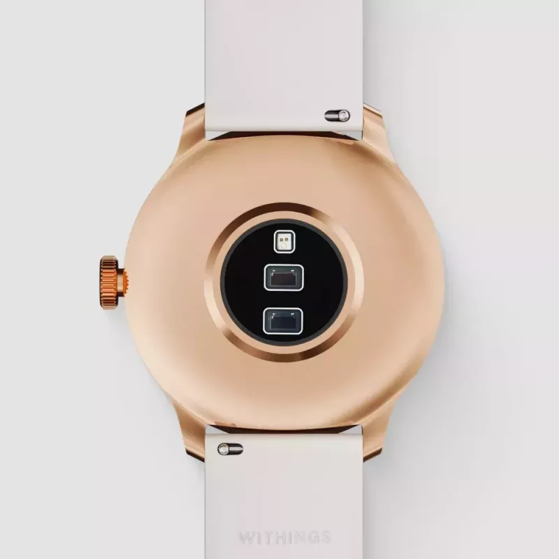 Hybride smartwatch Withings ScanWatch Light goud wit