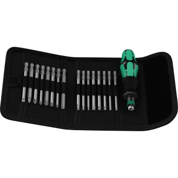 Wera Kraftform Kompakt 20 - schroevendraaier met bitset - in etui (05051016001)