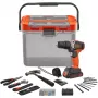 Accu-slagboorschroefmachine BCKSB02, 18 volt (oranje/zwart, lithium-ion-accu 1,5 Ah, opbergbox, 62-delige accessoireset)