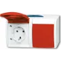 Busch-Jaeger stopcontact rood wit (2084-0-0700)