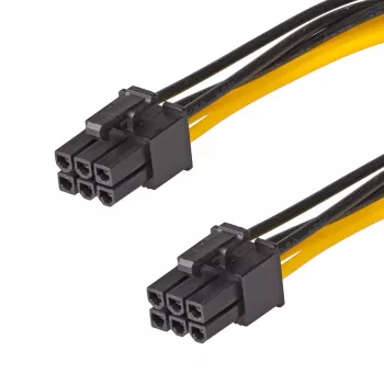 Akyga AK-CA-49 PCIe-6-pin stroomkabel bus–bus, 40 cm