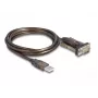 Adapter USB 2.0 Type-A naar serieel RS-232 D-Sub 9-polig stekker DeLOCK 62646