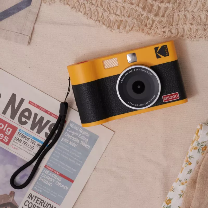 Instantcamera Kodak Mini Shot 2 Era — draagbare instantcamera met ingebouwde printer, zwart