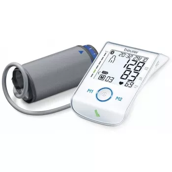 Beurer BM85 bovenarm-bloeddrukmeter met gepatenteerde rustindicator voor nauwkeurigheid, app-verbinding met gecertificeerde gegevensbescherming, lithium