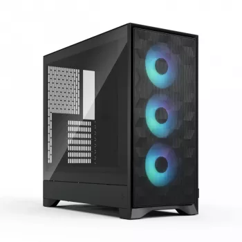 PC-behuizing Fractal Design Pop 2 Air zwart TG RGB midi tower – ATX/Micro-ATX/Mini-ITX, 3x120mm voor, 1x120mm achter, 2,5-inch en 3,5-inch bays