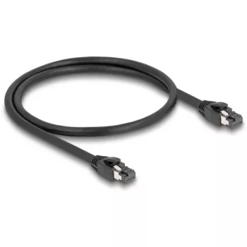 Delock - patchkabel - RJ-45 (M) naar RJ-45 (M) - 50 cm - 7,5 mm - SFTP, PiMF - CAT 8.1 - halogeenvrij, trekontlasting - zwart (80232)