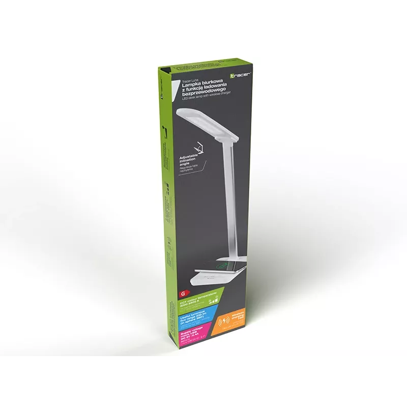Tracer Luna bureaulamp met 10 W draadloze oplader, LED, 3000–6500 K
