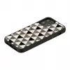 Hoes iKins voor Apple iPhone 12 mini, piramide structuur, zwart