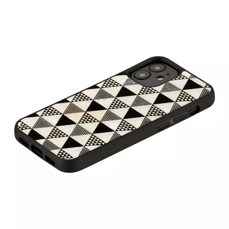 Hoes iKins voor Apple iPhone 12 mini, piramide structuur, zwart