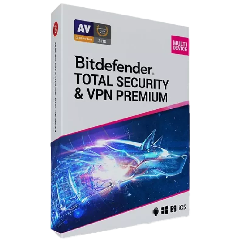 Bitdefender Total Security + Premium VPN | 5 pc | 1 jaar | alleen EU